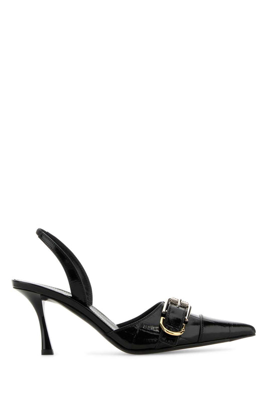 Givenchy Women Black Leather Voyou Pumps