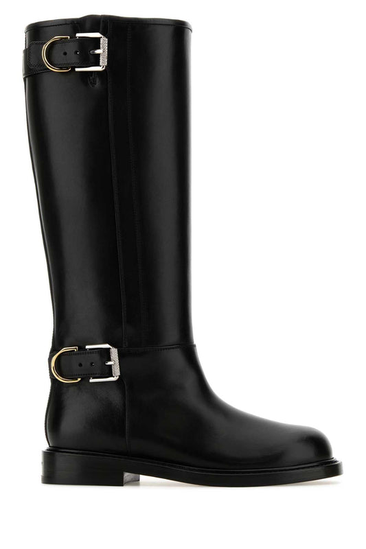 Givenchy Women Black Leather Voyou Boots
