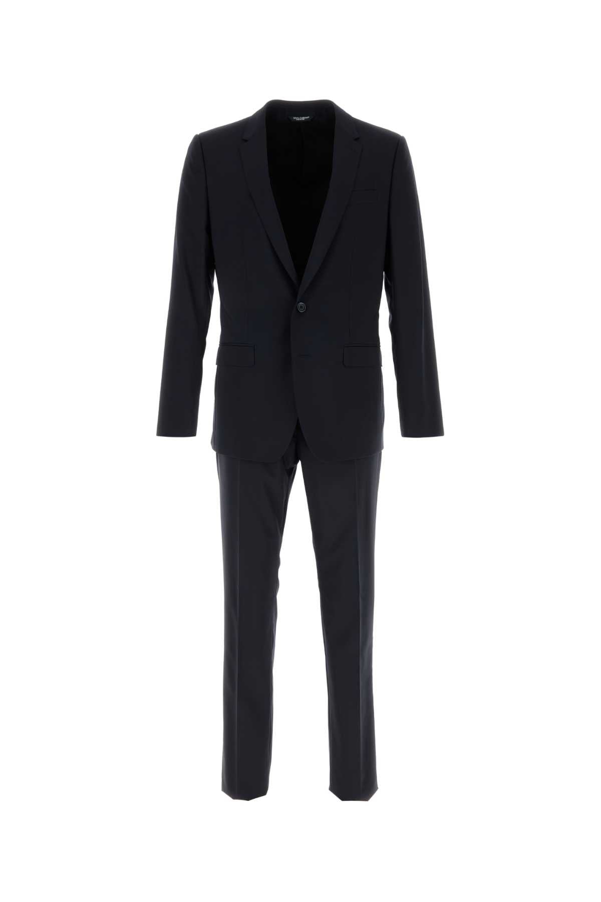Dolce & Gabbana Men Midnight Blue Stretch Wool Suit