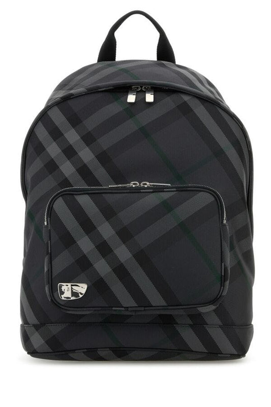 Burberry Man Printed Nylon Blend Grid Backpack