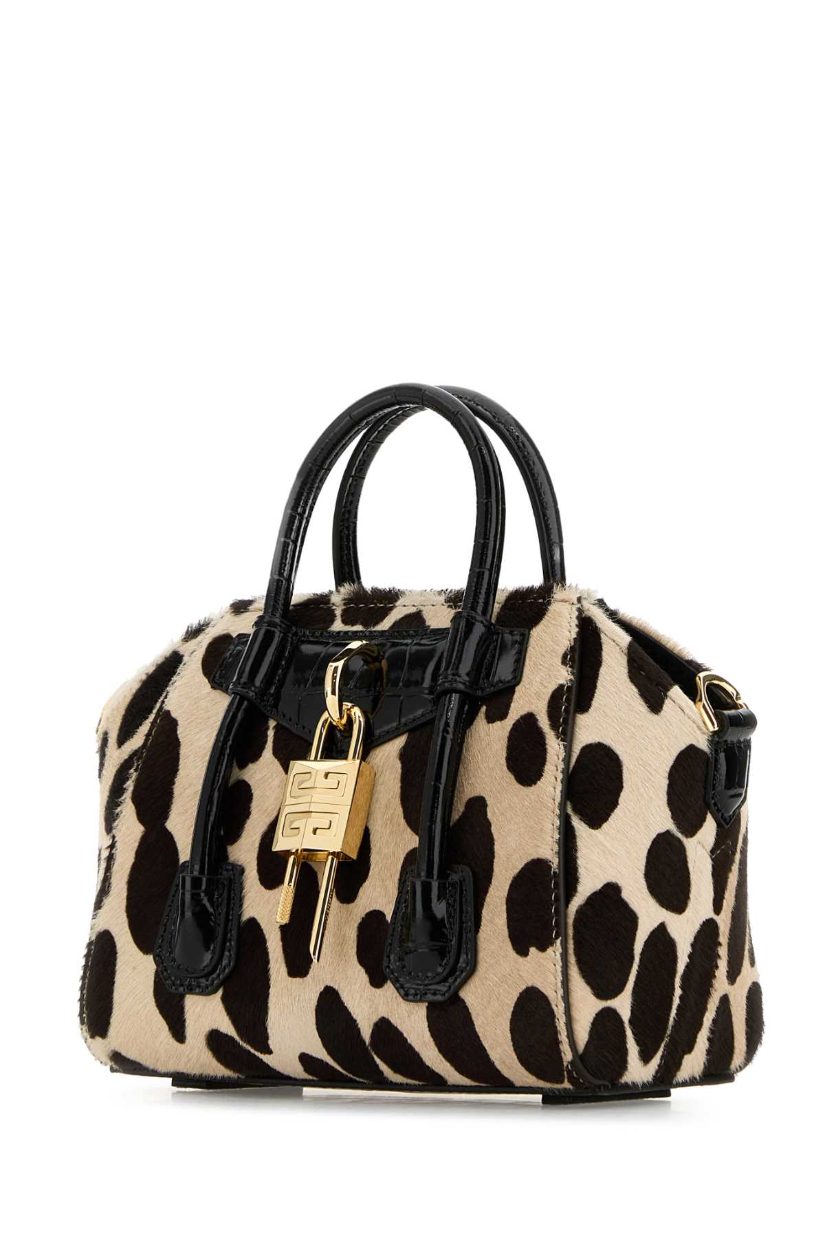 Givenchy Women Printed Calf Hair Antigona Lock Toy Handbag
