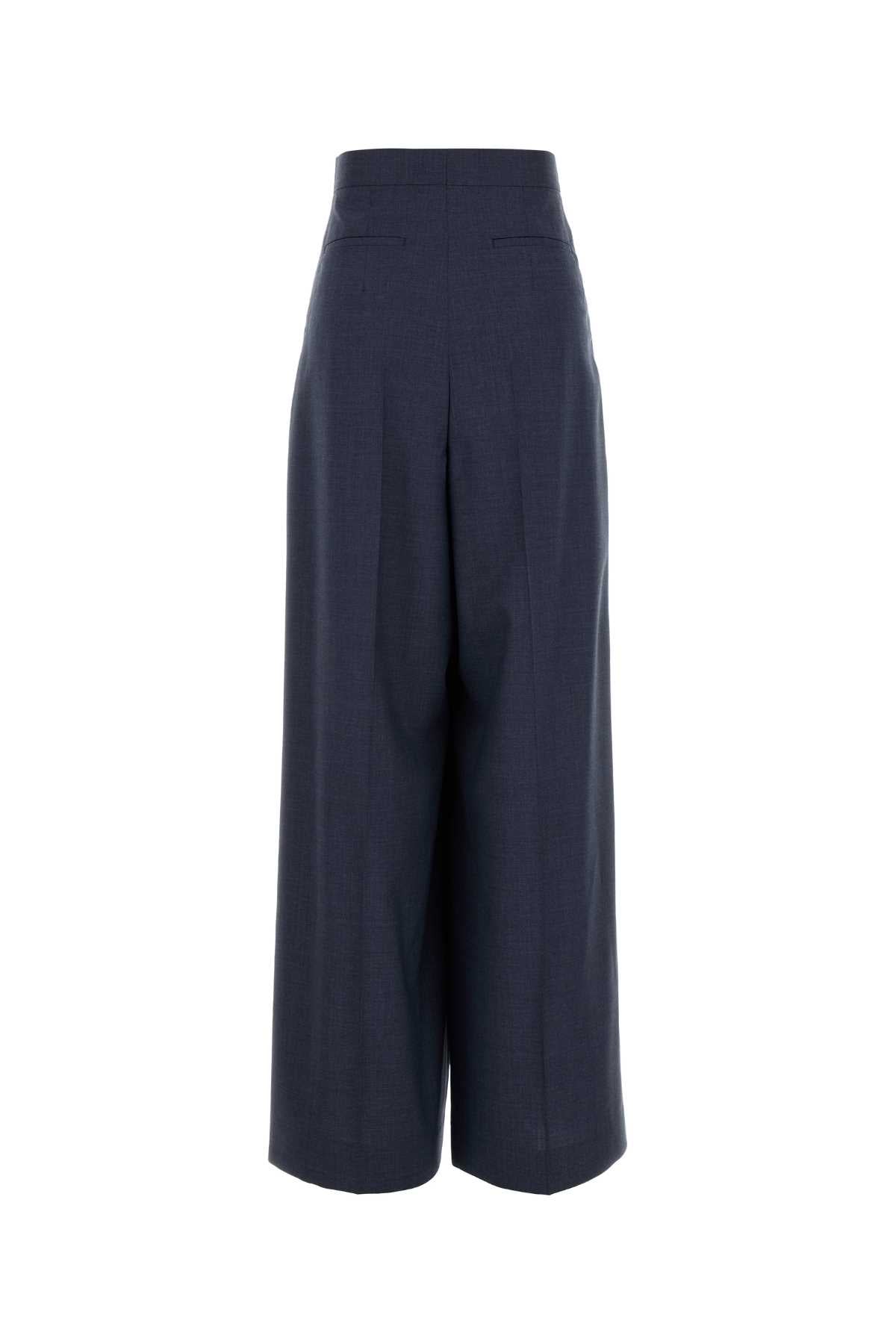 Givenchy Women Blue Wool Palazzo Pant