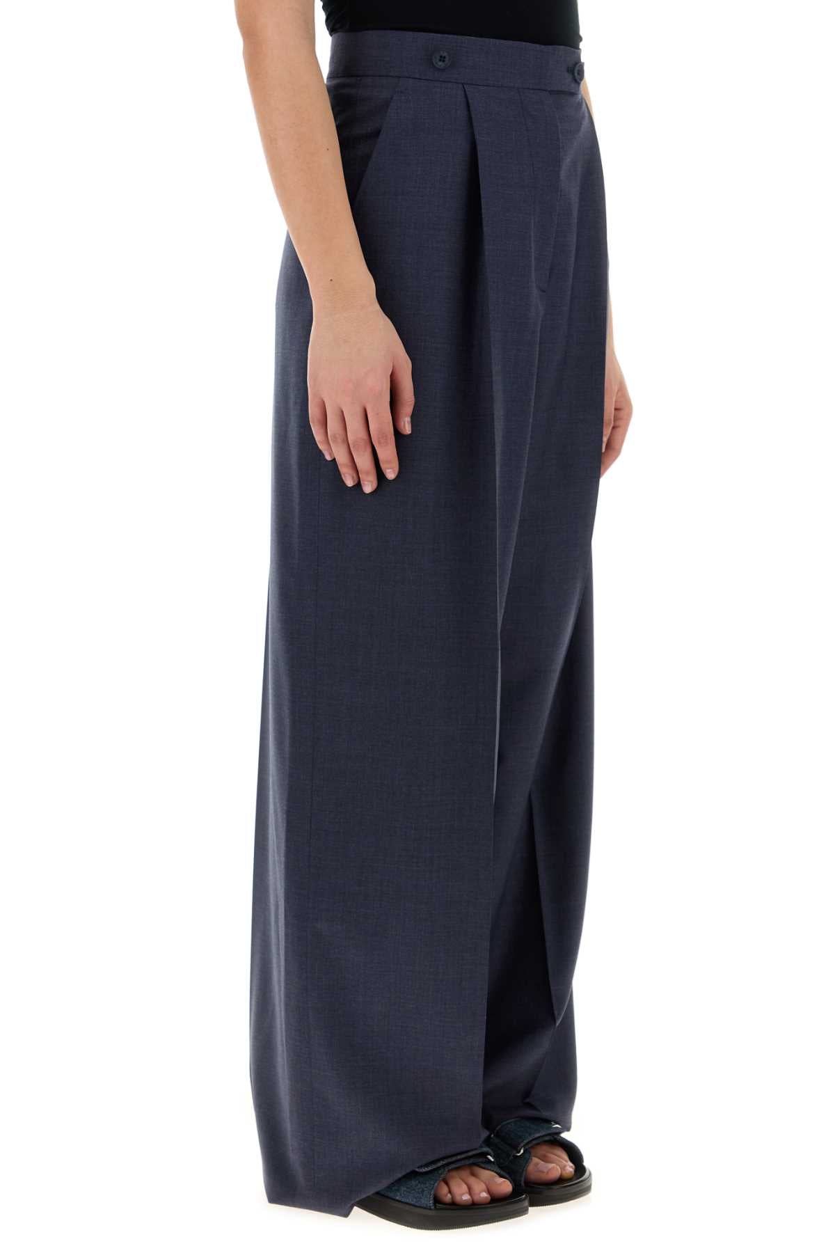 Givenchy Women Blue Wool Palazzo Pant