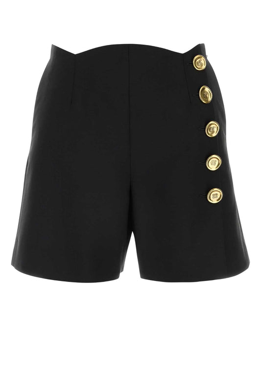 Givenchy Women Black Wool Blend Shorts