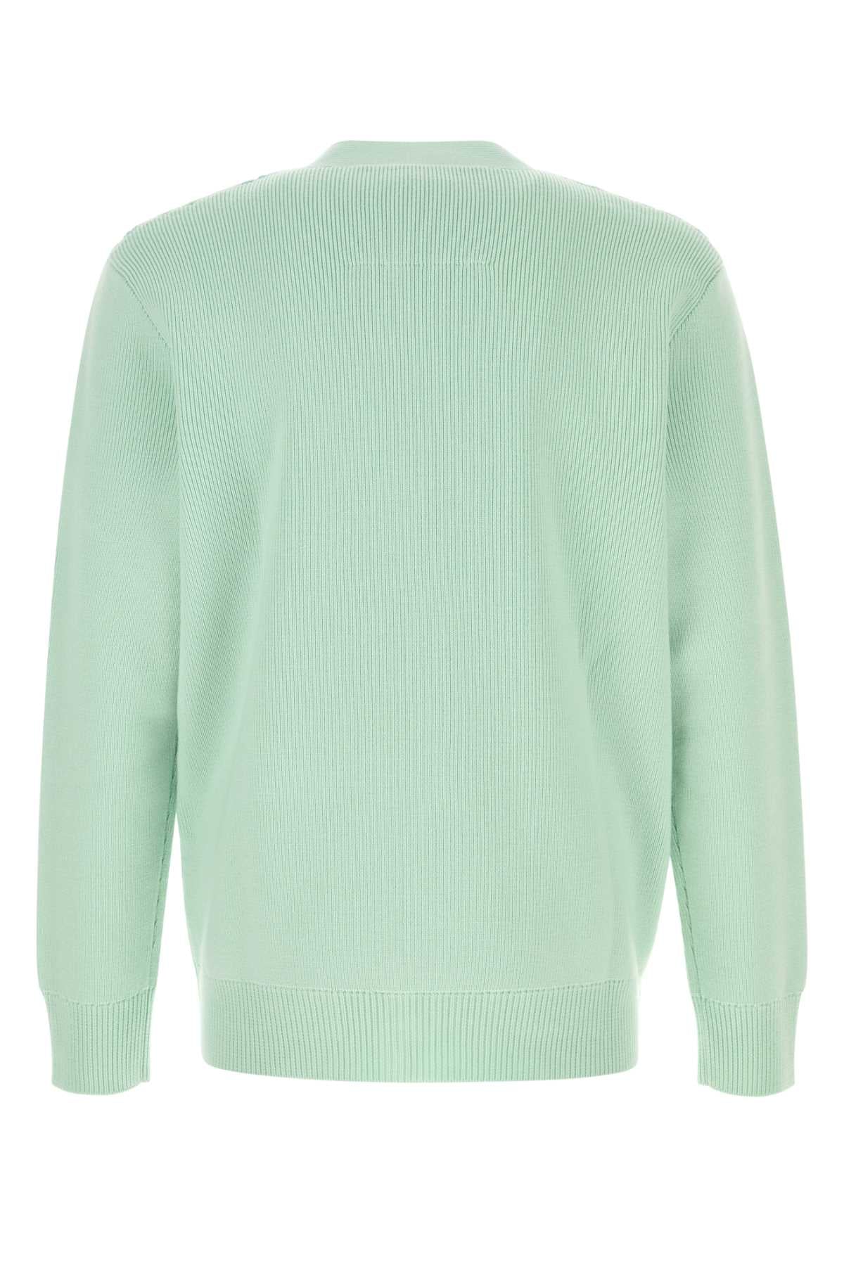 Givenchy Men Pastel Green Wool Blend Cardigan