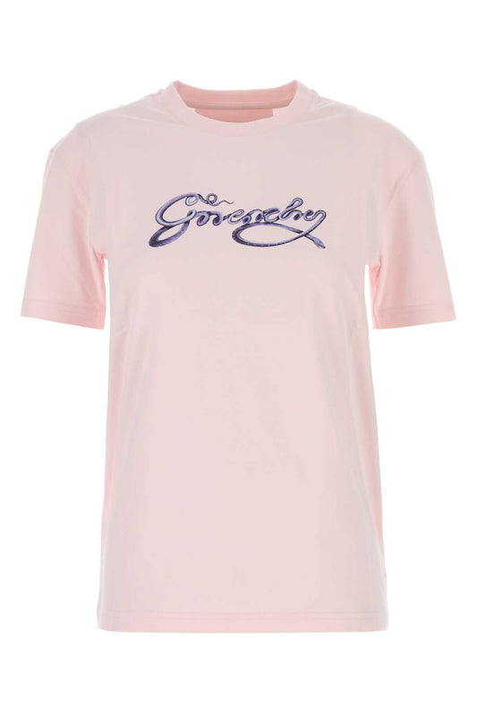 Givenchy Women Pastel Pink Cotton T-Shirt