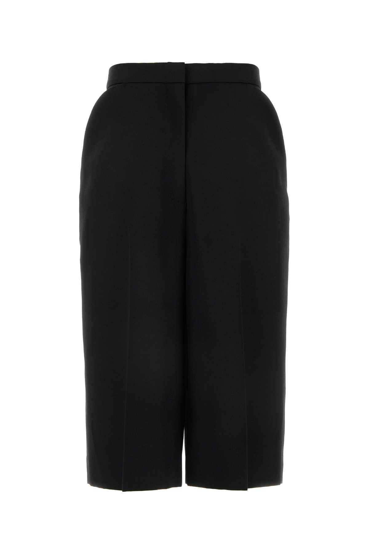 Givenchy Women Black Wool Bermuda Shorts