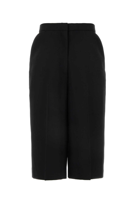 Givenchy Women Black Wool Bermuda Shorts
