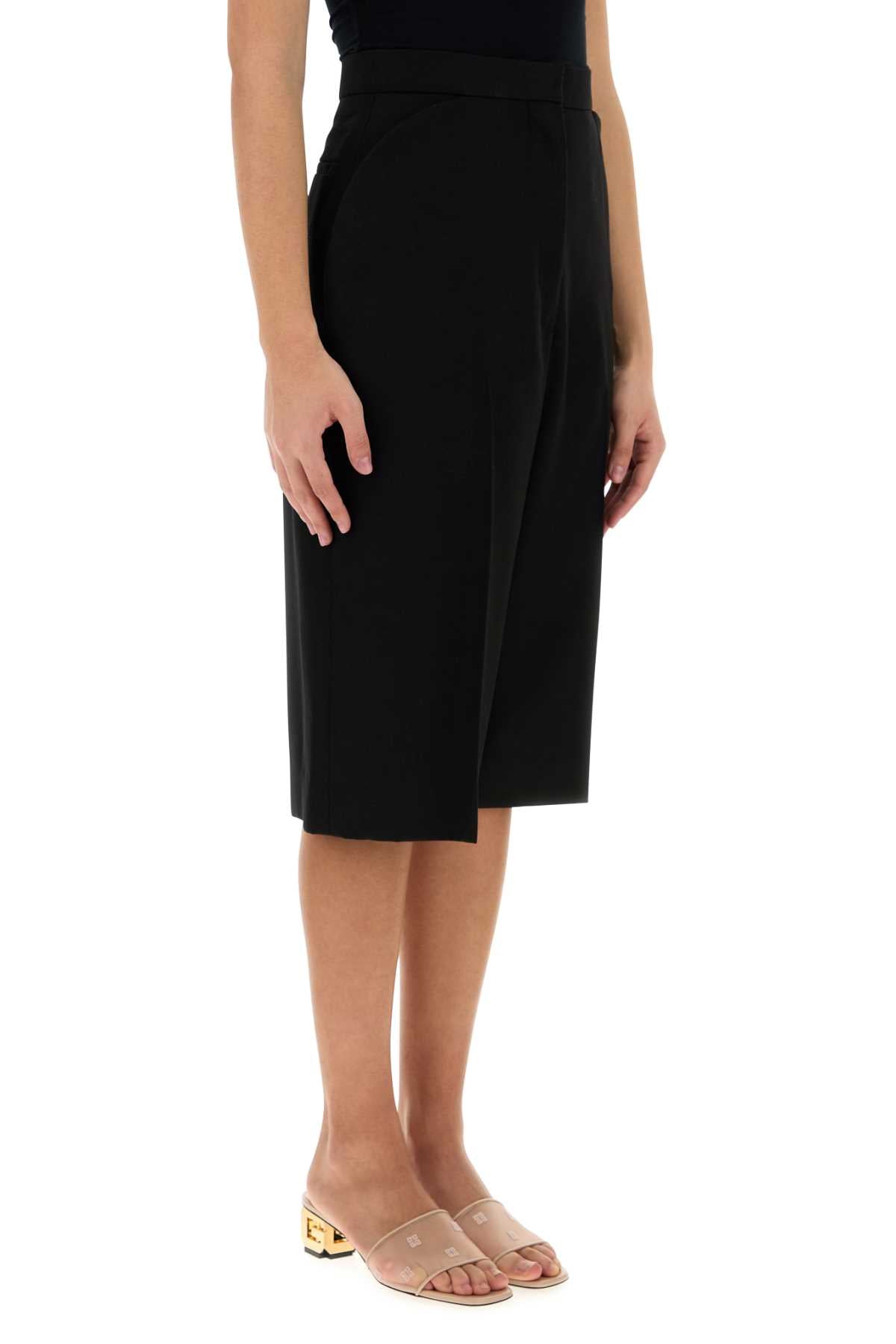 Givenchy Women Black Wool Bermuda Shorts