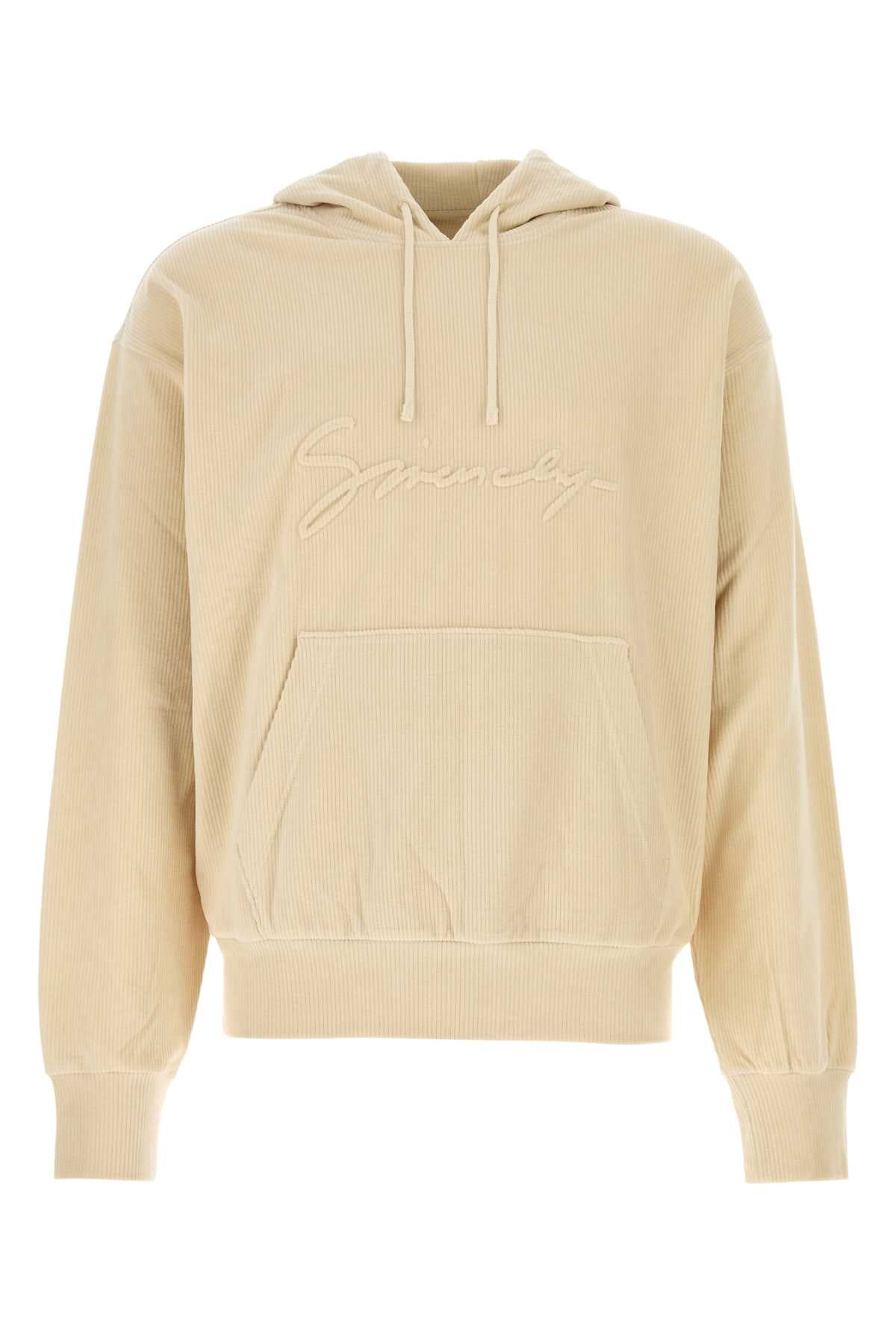 Givenchy Men Cream Stretch Corduroy Sweatshirt