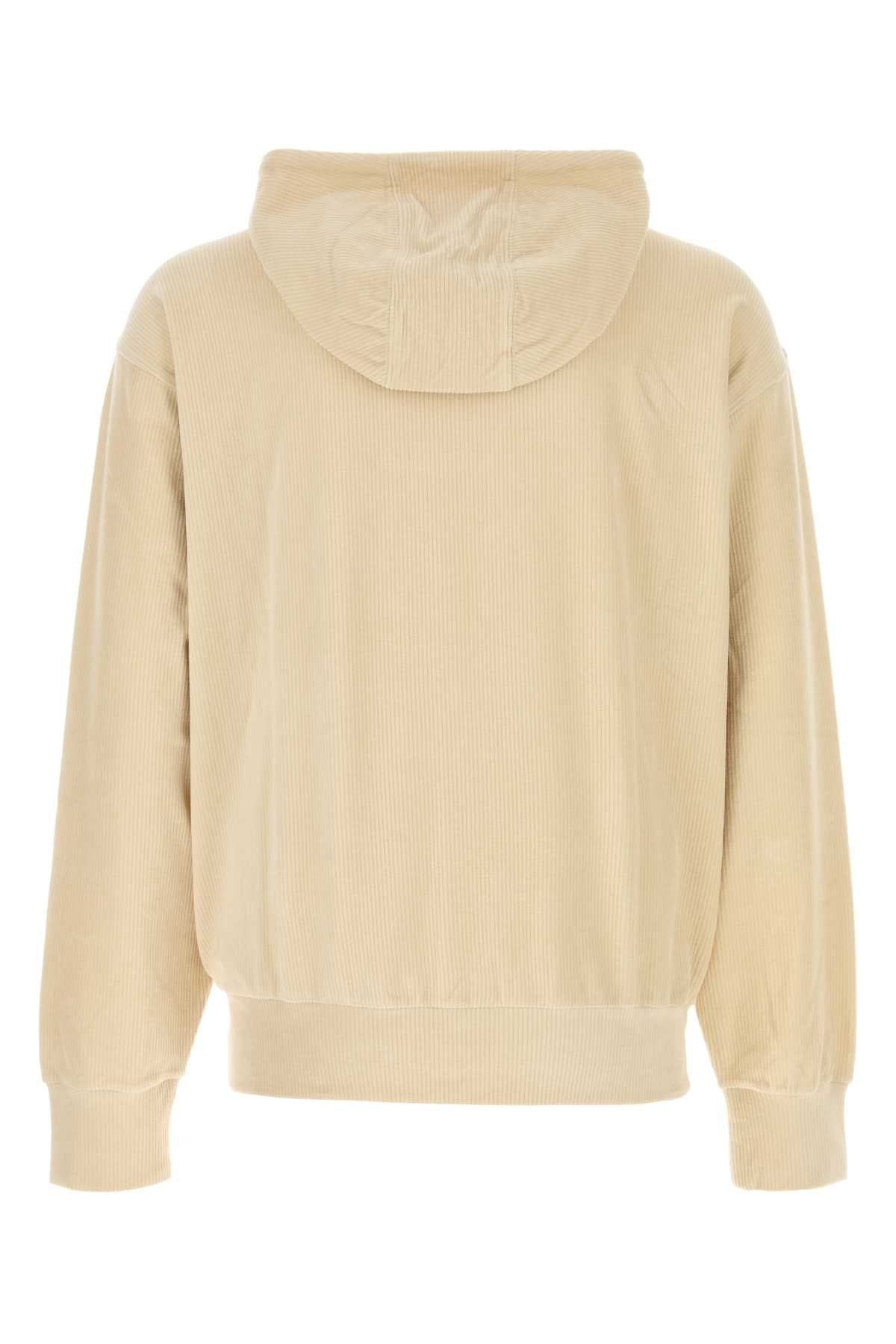Givenchy Men Cream Stretch Corduroy Sweatshirt