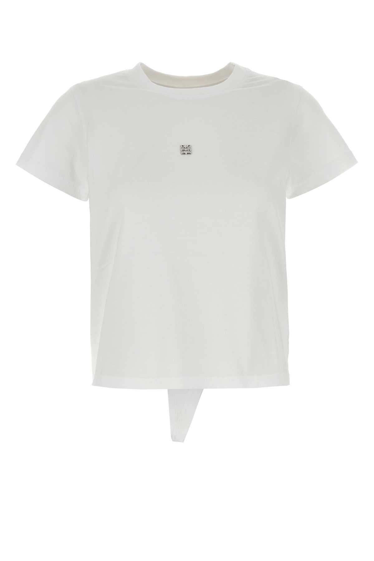Givenchy Women White Cotton T-Shirt