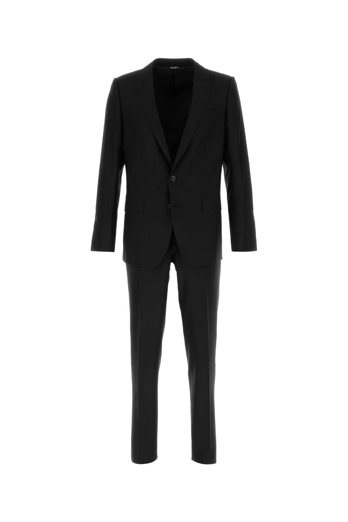 Dolce & Gabbana Men Black Wool Blend Suit