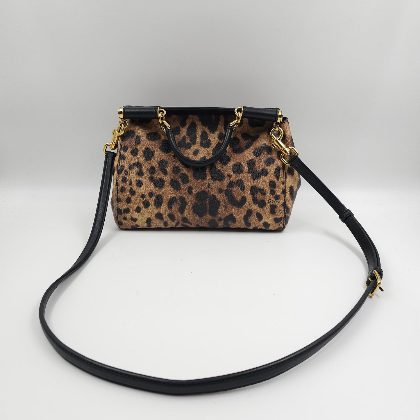 Dolce & Gabbana Medium Sicily Leopard-Print Cross Body Bag TWS