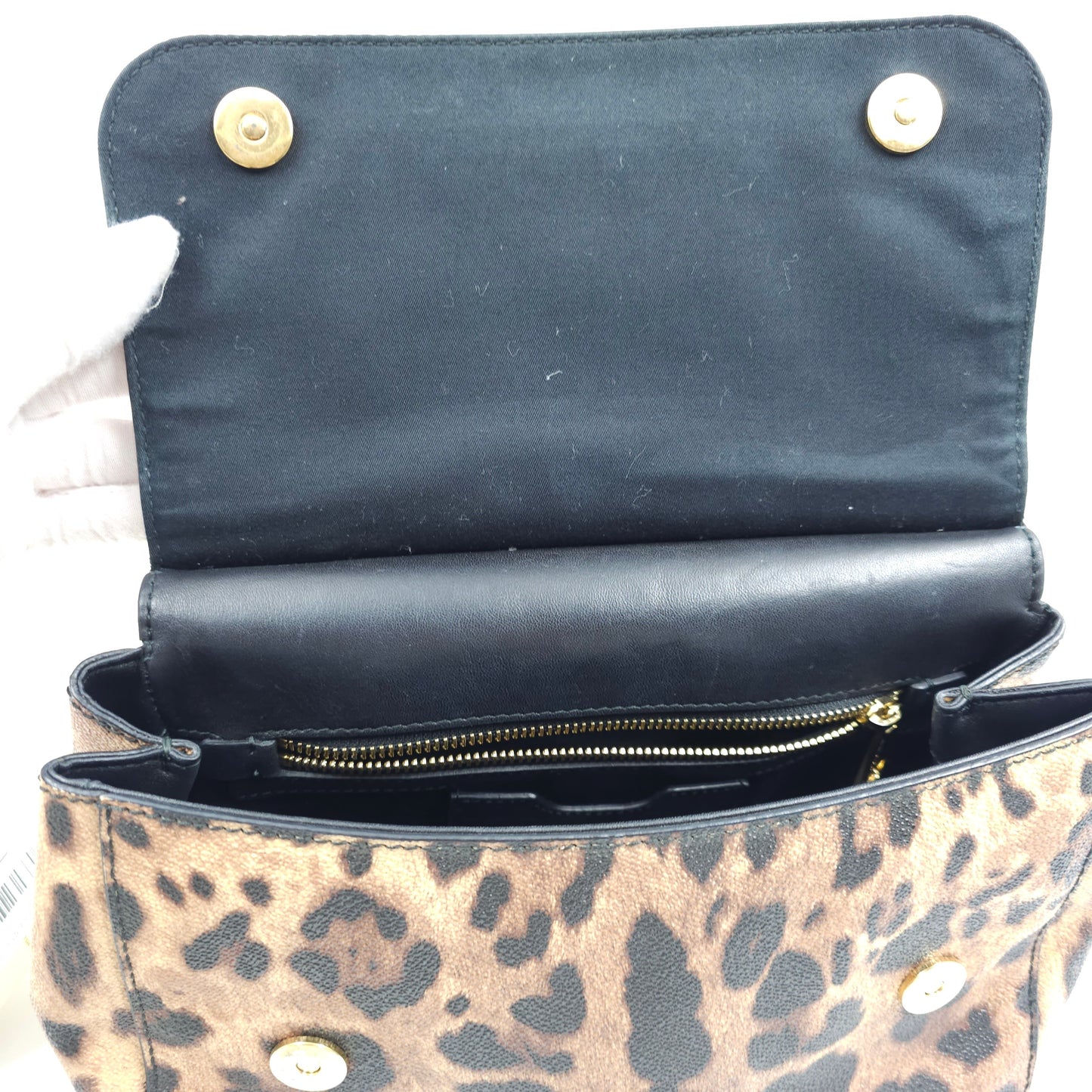 Dolce & Gabbana Medium Sicily Leopard-Print Cross Body Bag TWS