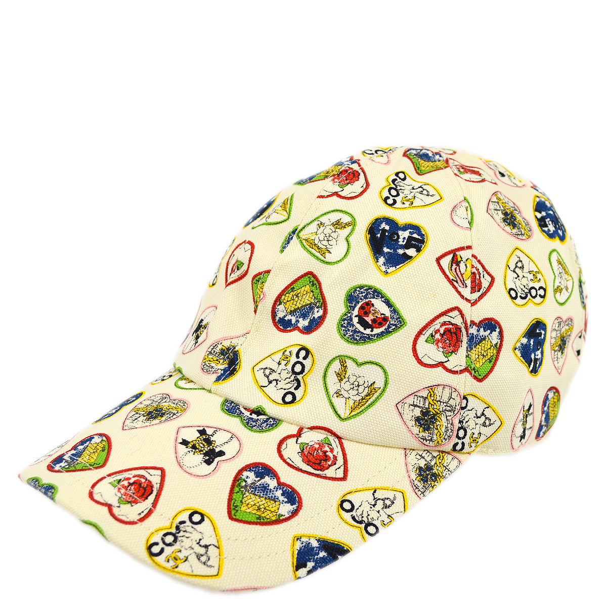 Chanel Ivory Valentine Cap Hat #M Small New