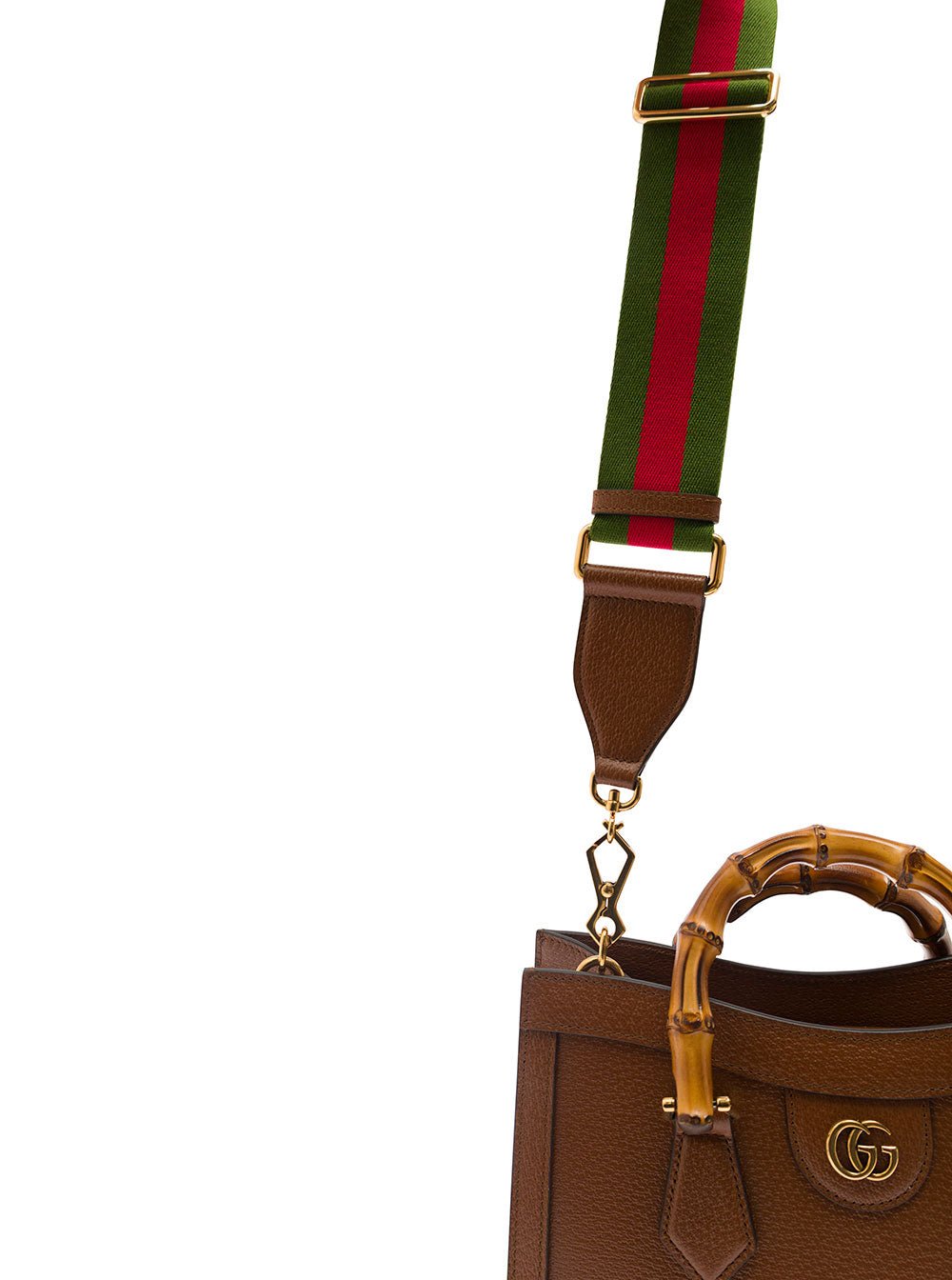 Gucci Women 'Diana' Small Brown Shopping Bag With Bamboo Handles And Double G Detail In Leather Woman