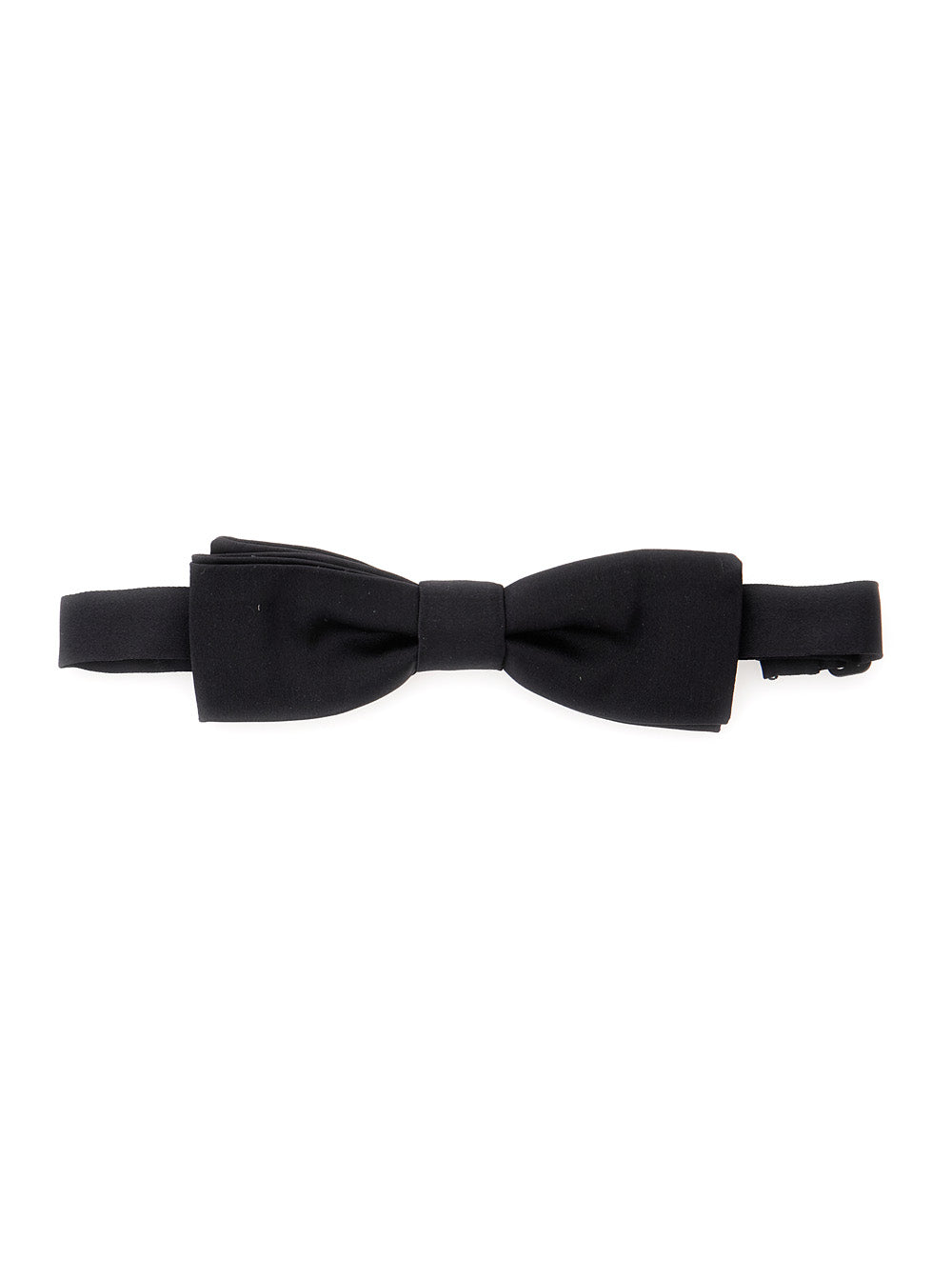 Dolce & Gabbana Men Black Bowtie With Rear Adjustable Closure In Silk Man