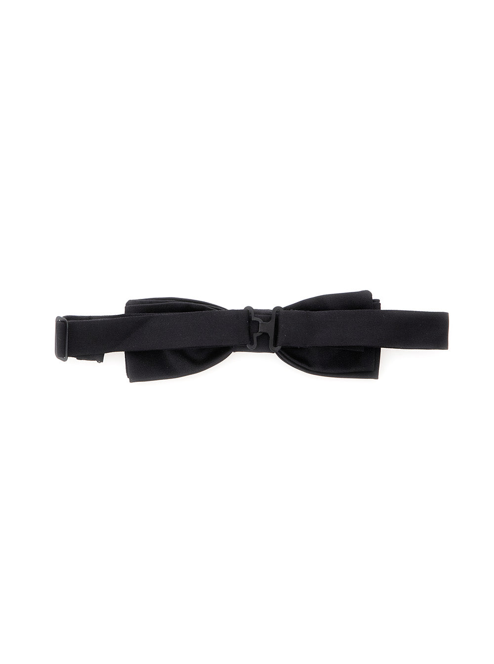 Dolce & Gabbana Men Black Bowtie With Rear Adjustable Closure In Silk Man
