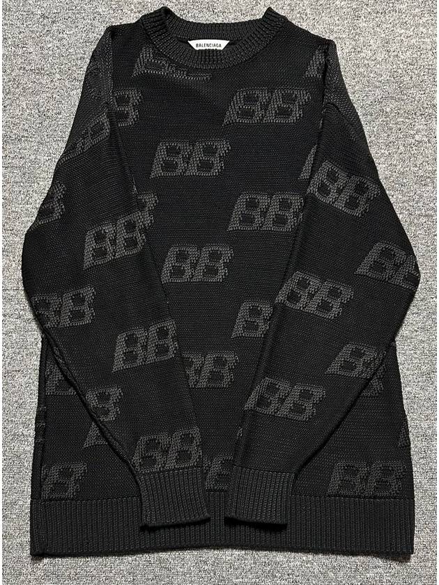 Balenciaga BB embroidered logo knit