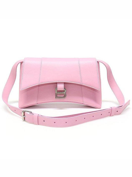 Balenciaga 671355 Candy Pink Supple Calfskin Hourglass Downtown XS Small Shoulder Bag