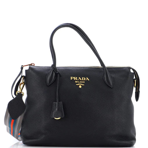 PRADA - Dual Strap Zip Tote Vitello Daino Medium