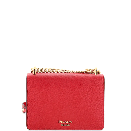 PRADA - Envelope Flap Chain Shoulder bag Saffiano Small