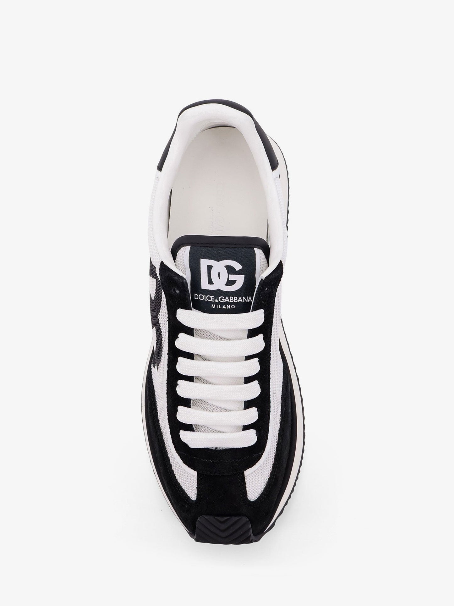 Dolce & Gabbana Men Low-Top Mesh Sneakers With Suede Inserts