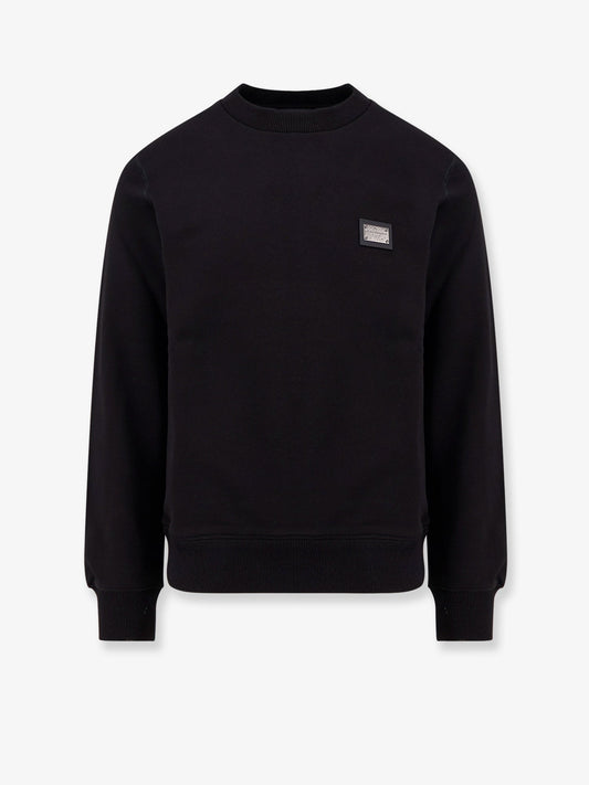 Dolce & Gabbana Men Cotton Sweatshirt With Logo Patch