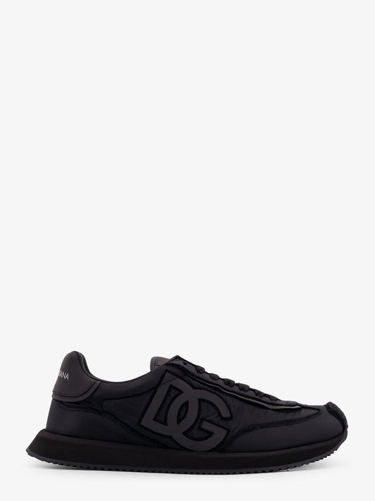 Dolce & Gabbana Men Low-Top Nylon Sneakers With Leather Inserts