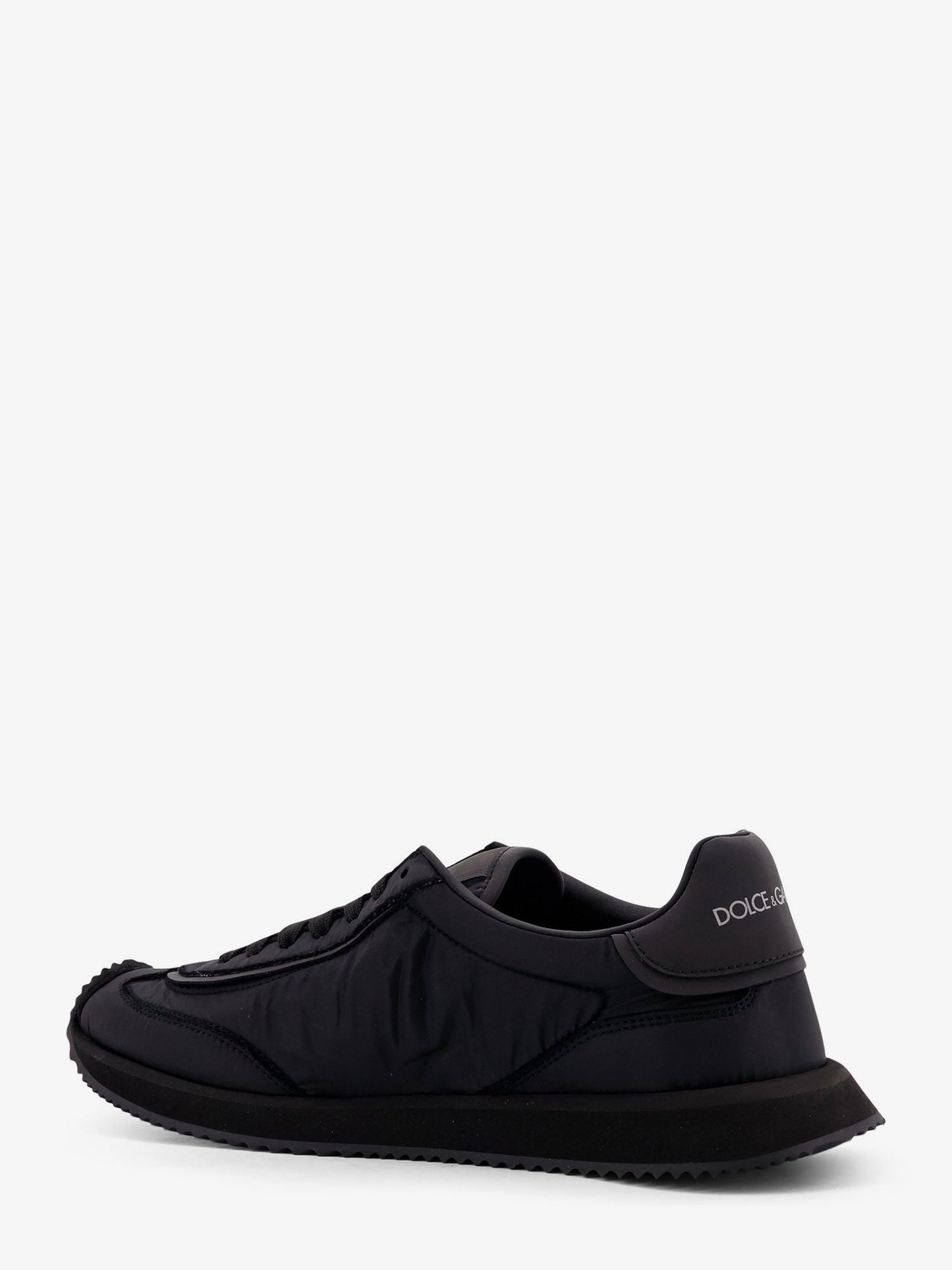 Dolce & Gabbana Men Low-Top Nylon Sneakers With Leather Inserts