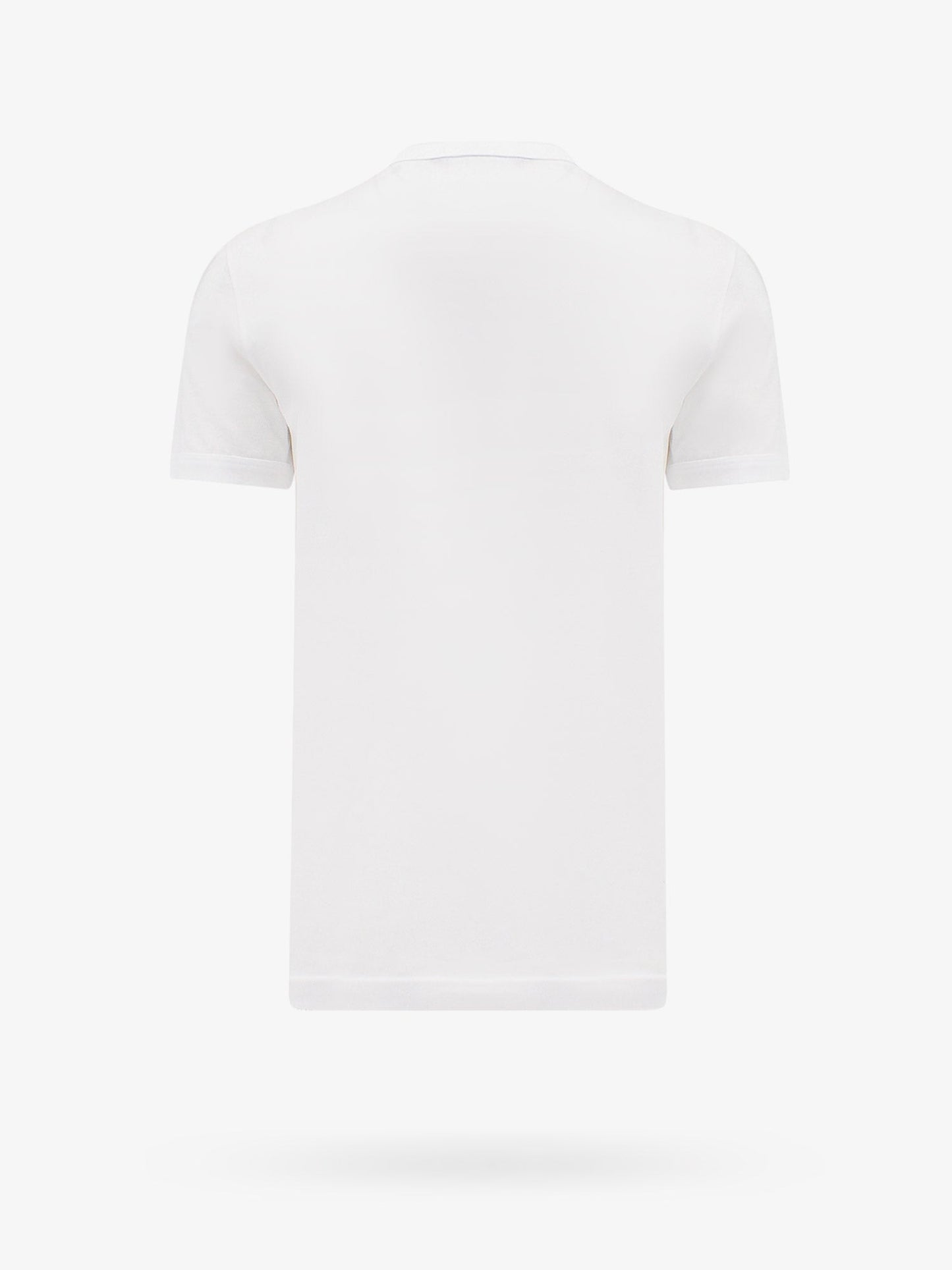 Dolce & Gabbana Men Cotton T-Shirt With Metal Logo Patch