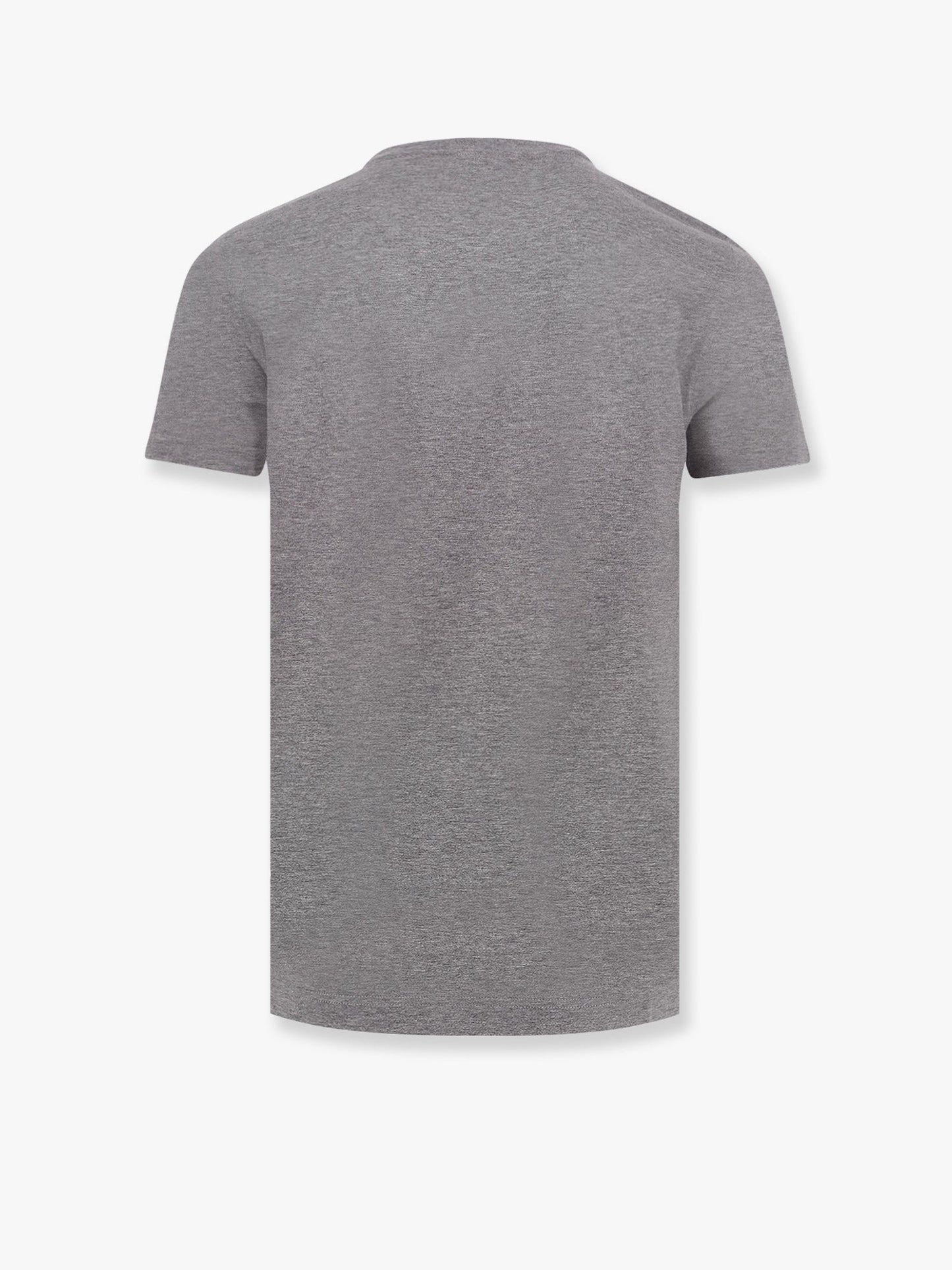 Dolce & Gabbana Men Cotton T-Shirt With Metal Logo Detail