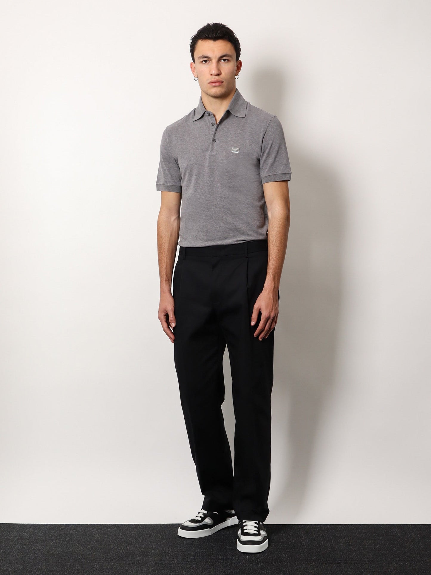 Dolce & Gabbana Men Cotton Trouser With Elastic Inserts And Drawstring