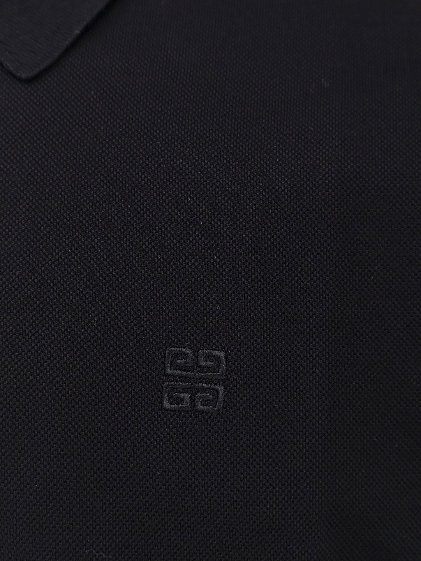 Givenchy Men Piquã© Cotton Polo Shirt With 4G Embroidery