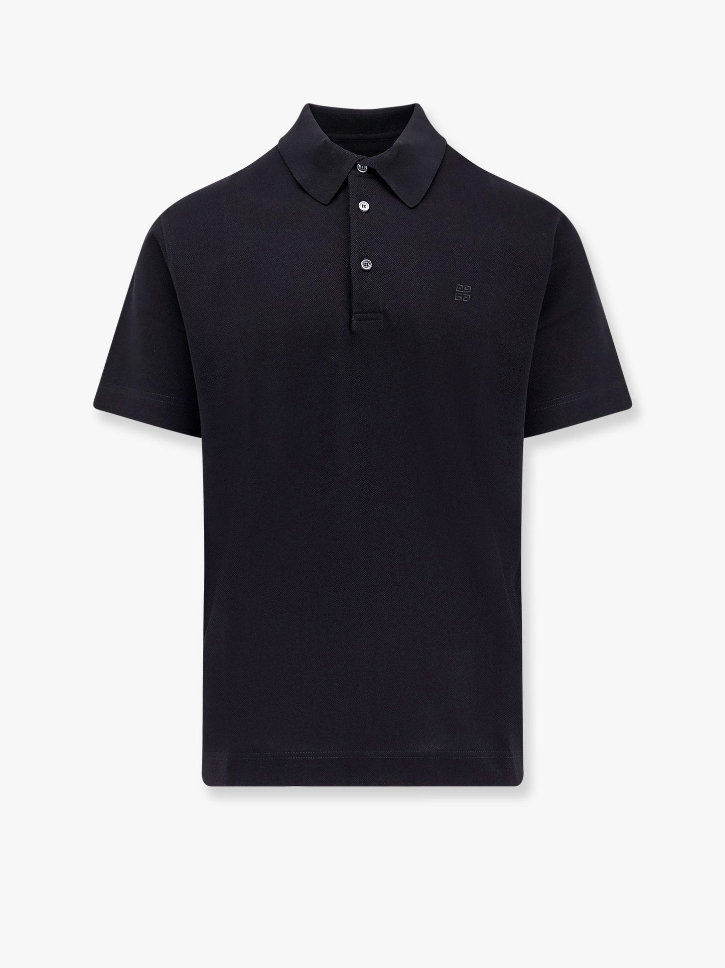 Givenchy Men Piquã© Cotton Polo Shirt With 4G Embroidery