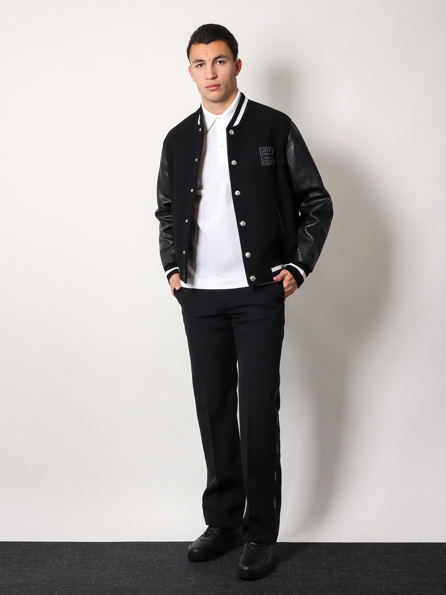 Givenchy Men Piquã© Cotton Polo Shirt With 4G Embroidery