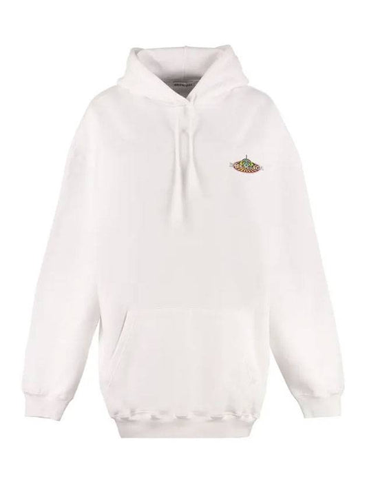 Balenciaga Bonjour Oversized Hoodie White