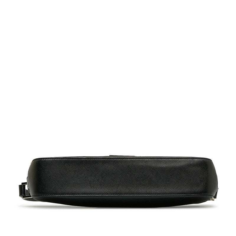 Burberry Nova Check Shoulder Bag Black Leather  Burberry