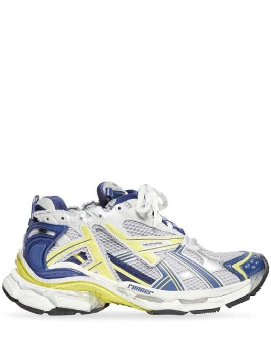 Balenciaga Runner Low Top Sneakers White Blue Yellow