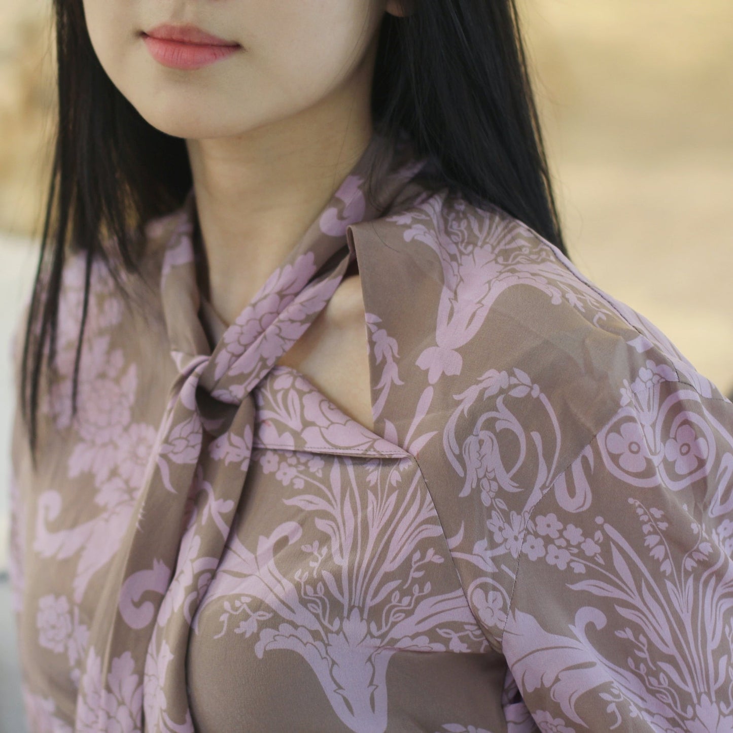 Acne studios 100% silk floral dress