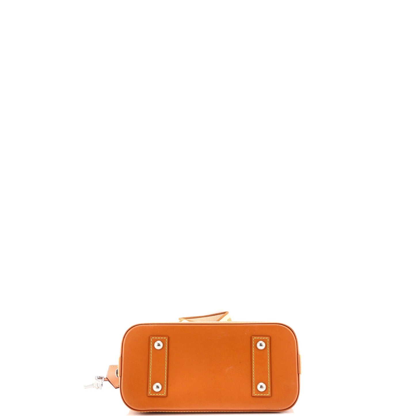 Alma Handbag Epi Leather with Logo Jacquard Strap BB