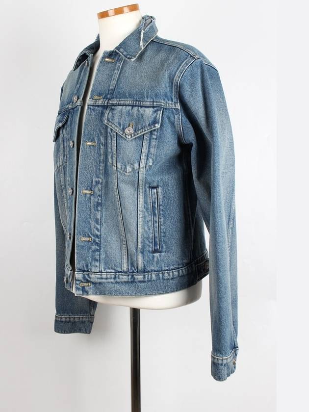 Balenciaga wave logo denim jacket 46