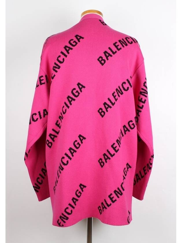 Balenciaga All over multi logo cardigan M