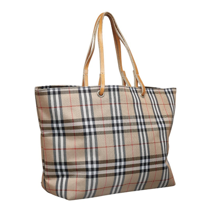 Burberry Nova Check Tortoise Shoulder Bag Beige Nylon Leather  Burberry