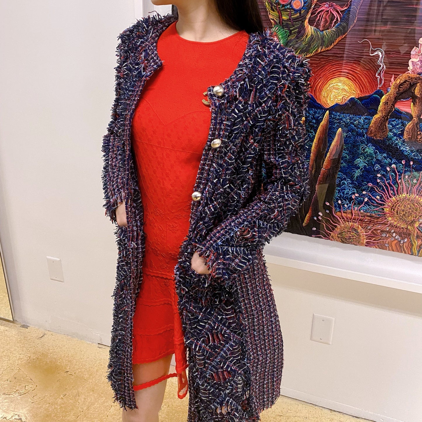 Alexander McQueen Long Red Skirt TWS