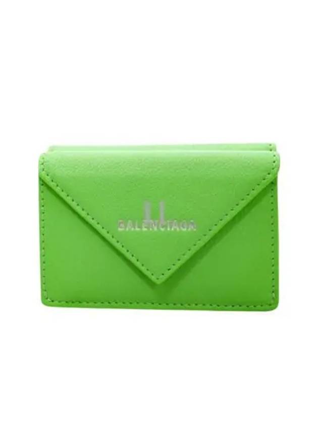 Balenciaga Papier Mini Half Wallet Green