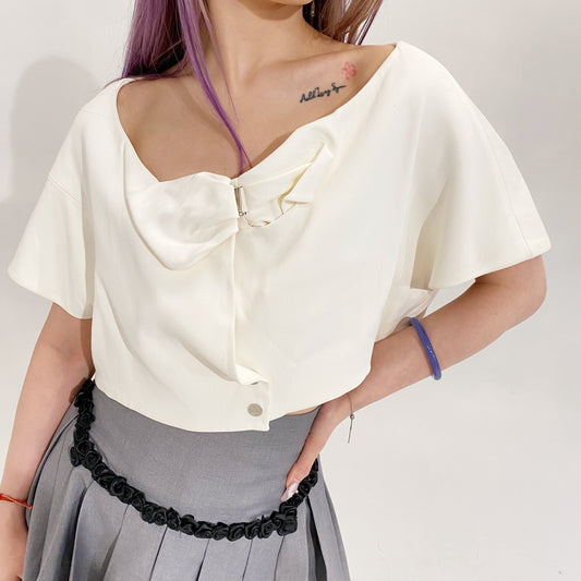 Chloe White Bow Shirt