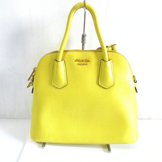 PRADA - Yellow Saffiano Handbag