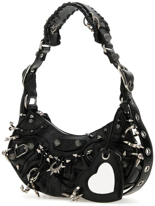 Balenciaga Le Cargol XS Metal Detail Shoulder Bag Black